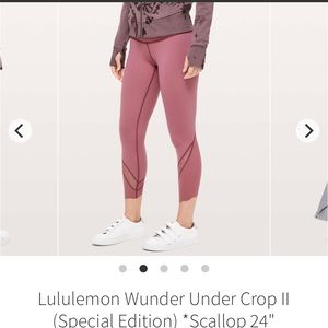 Lululemon Wunder Under Crop II Scallop 24”